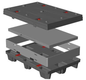 BOX TP CONTENEDOR 1200x800 9 pies o 3 patines sistema sándwich